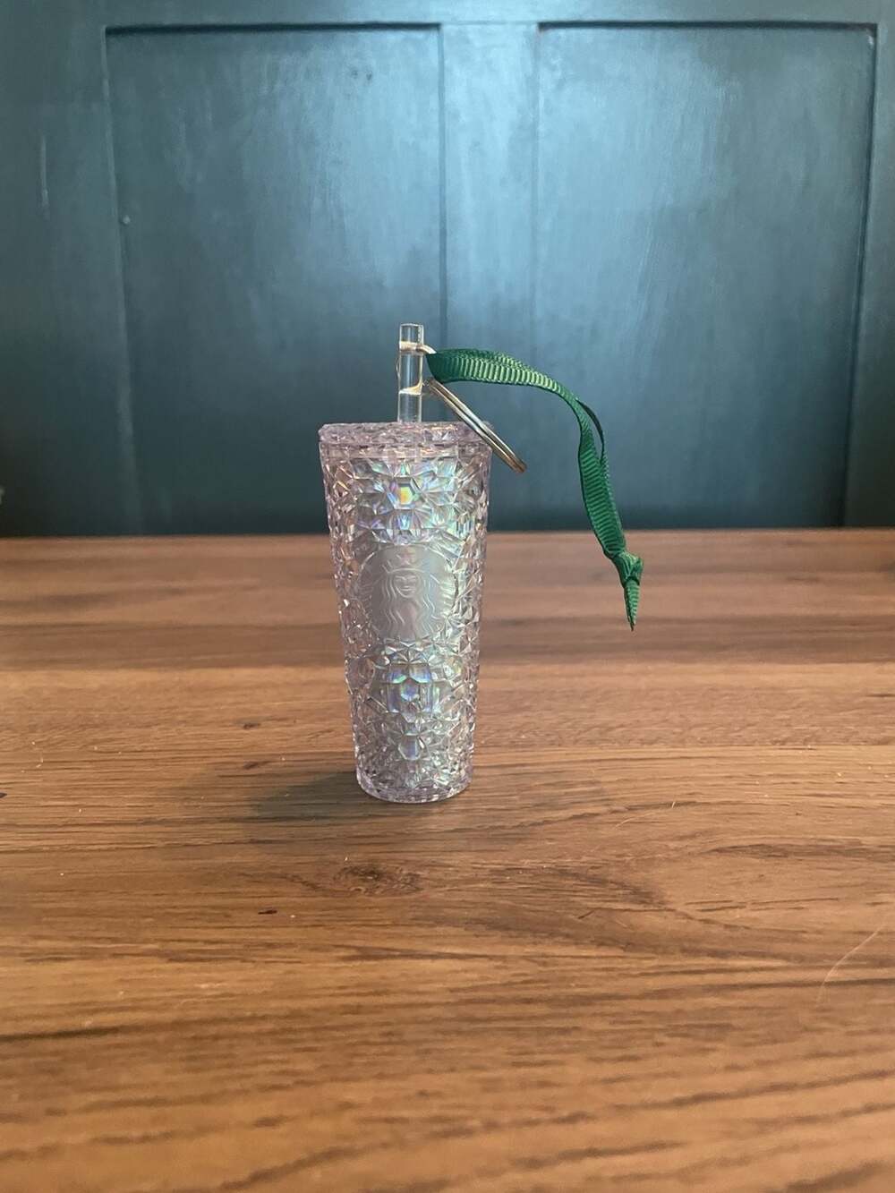 Starbucks Studded Cold Cup Mini Ornament Iridescent Keychain
